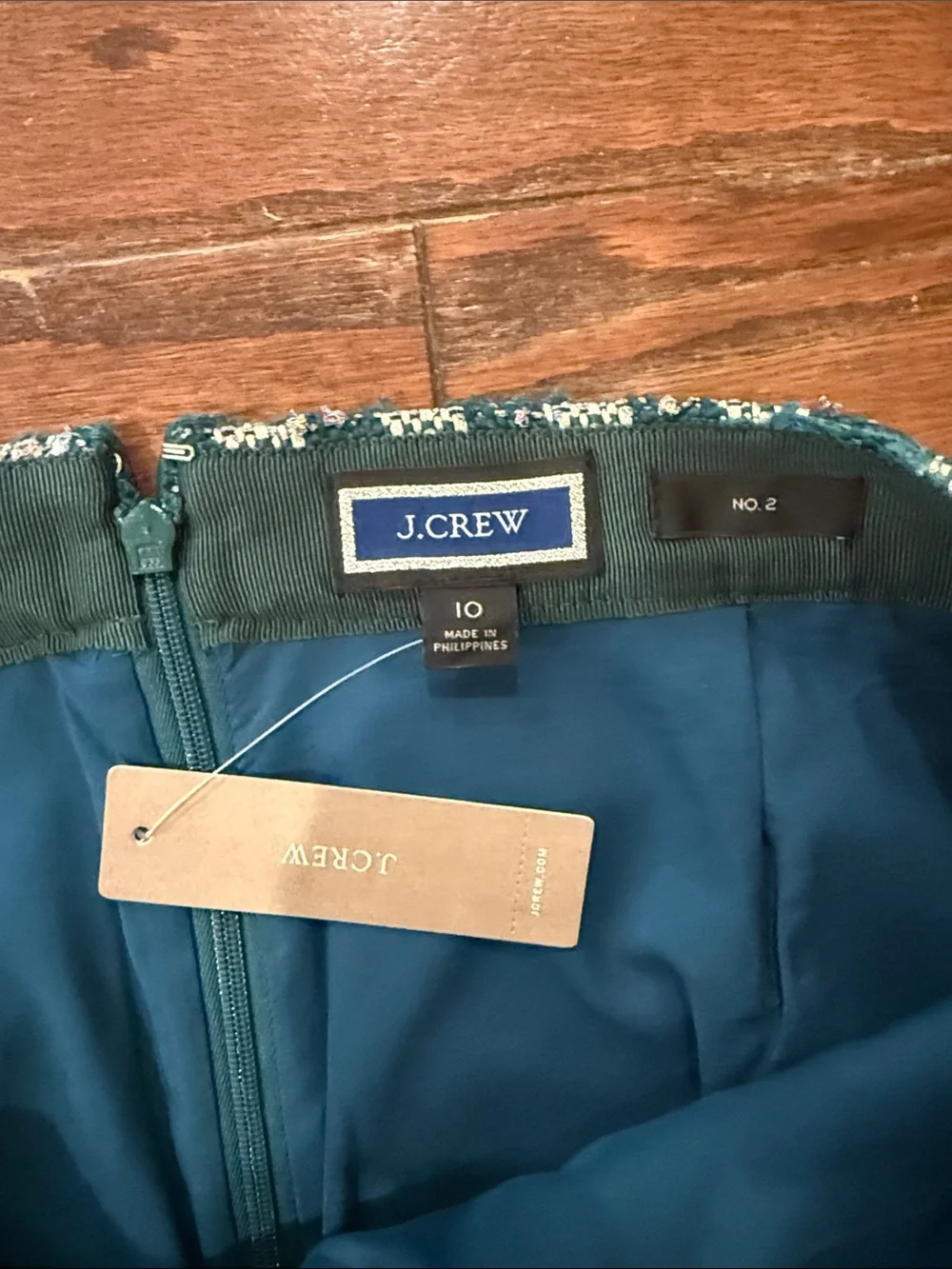 J Crew NWT No 2 Pencil emerald green skirt, size 10
